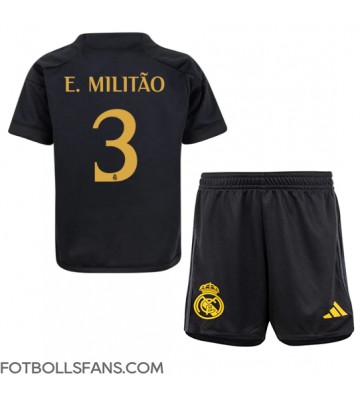 Real Madrid Eder Militao #3 Replika Tredje Tröja Barn 2023-24 Kortärmad (+ Korta byxor)